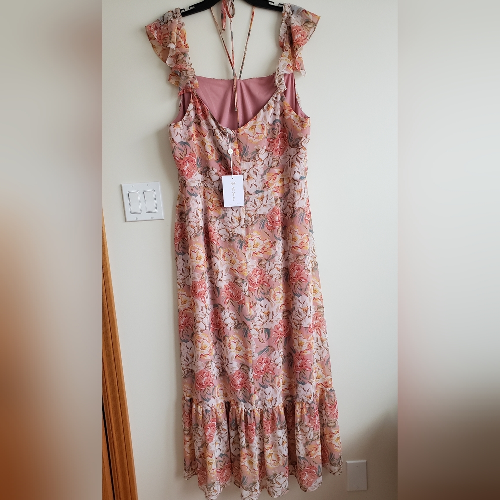 NWT WAYF Valerie Blouson  Dress In Coral Floral Print Sz XXL - Picture 5 of 5